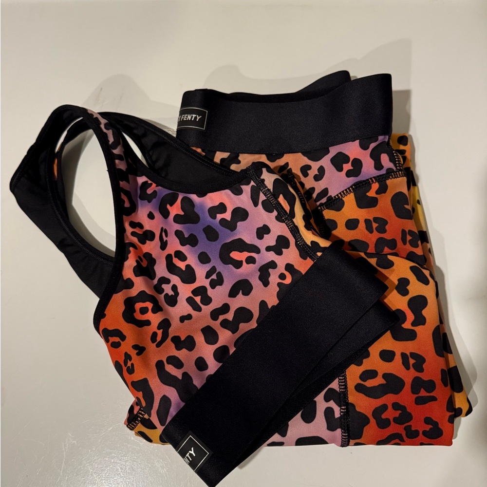 SAVAGE X FENTY LEOPARD SPORTS BRA + LEGGINGS